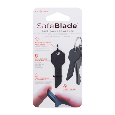 Safeblade KeySmart SafeBlade Plastic Black Keychain Knife KS820-BLK